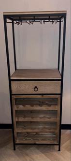 Wijnkast voor glazen en flessen in goede staat, Ophalen, 15 tot 25 flessen, Zo goed als nieuw, 75 cm of meer