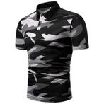 Zwarte camouflage heren polo (shirt leger mannen camo), Verzenden, Nieuw, Overige maten, Overige kleuren