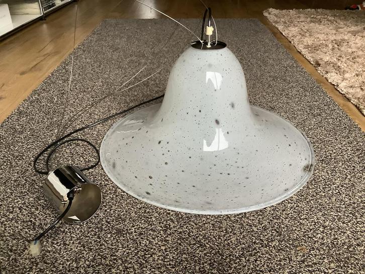 Alfredo Barbini Murano glazen design hanglamp, Huis en Inrichting, Lampen | Hanglampen, Zo goed als nieuw, Minder dan 50 cm, Glas