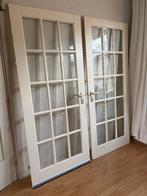 2 zware glazen opdek binnendeuren, Doe-het-zelf en Verbouw, Deuren en Horren, Ophalen, Gebruikt, 80 tot 100 cm, Binnendeur