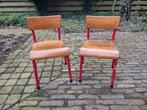 vintage kleuter stoeltjes, Metaal, Twee, Gebruikt, Vintage