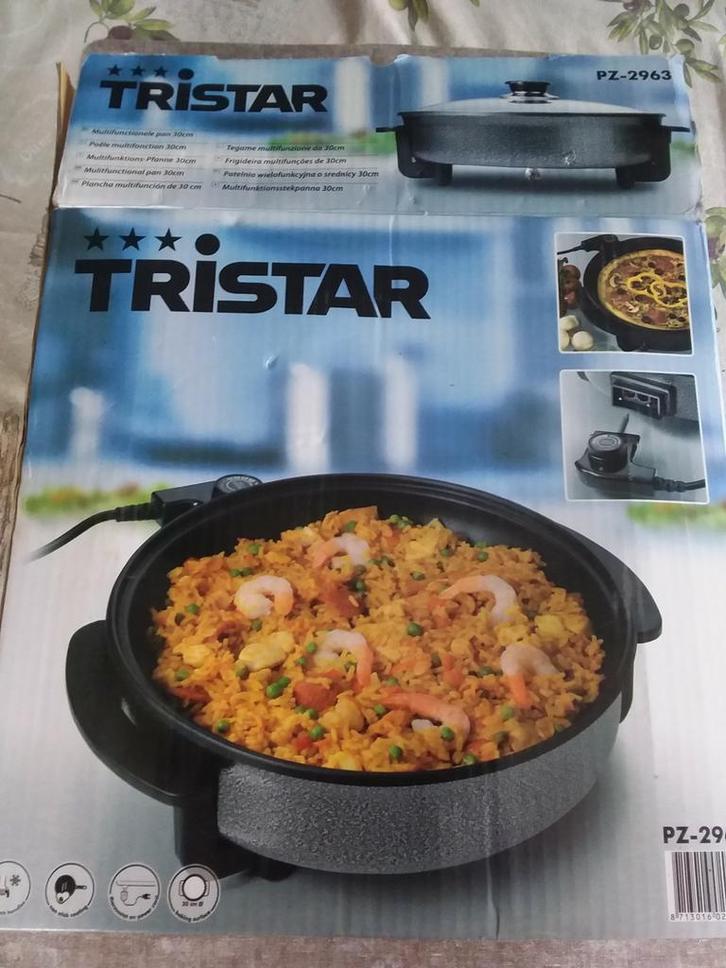 Tristar multifunctionele grill/hapjespan, Witgoed en Apparatuur, Airfryers, Zo goed als nieuw, Ophalen of Verzenden
