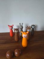 Houten Bosdieren Kegelset - Super Schattig bowlen kegelen, Kinderen en Baby's, Ophalen of Verzenden, Zo goed als nieuw, Overige typen