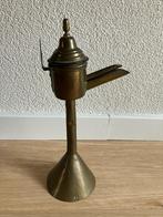 Antieke olielamp snotneus, Antiek en Kunst, Antiek | Koper en Brons, Ophalen of Verzenden, Koper