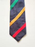 Zijden stropdas - gestreept - Chapon & Haar, Blauw, Vintage, Ophalen of Verzenden, Zo goed als nieuw