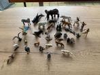 Schleich wilde dieren, tijgers, vogels, olifant 32 stuks, Ophalen of Verzenden, Gebruikt