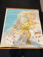 Schoolplaat - 2e wandkaart van Nederland, Antiek en Kunst, Antiek | Schoolplaten, Ophalen, Aardrijkskunde