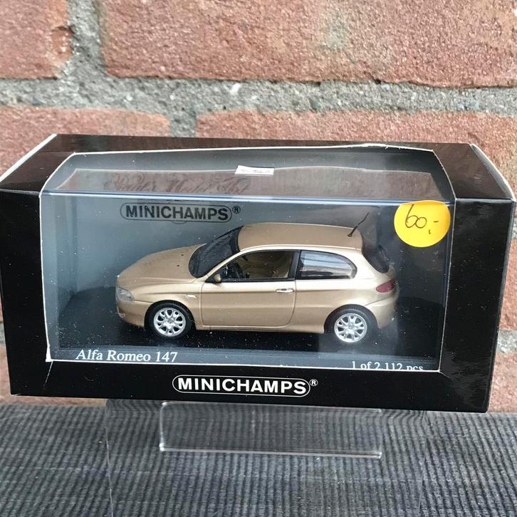 1:43 MINICHAMPS ALFA ROMEO 147 ‘FACELIFT’ ……. 60,-, Hobby en Vrije tijd, Modelauto's | 1:43, Zo goed als nieuw, Auto, MiniChamps