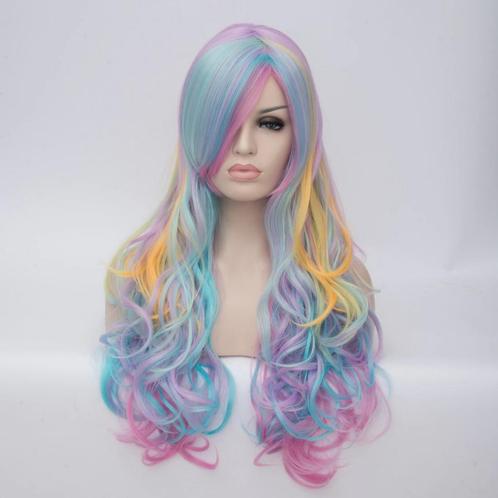 Unicorn Pruik Haar Dames Paars Gele Roze Blauwe Groene, Sieraden, Tassen en Uiterlijk, Uiterlijk | Haarverzorging, Nieuw, Pruik of Haarverlenging