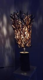 Exclusie houten sfeerlamp (handgemaakt), Ophalen, Natuurlijk, Zo goed als nieuw, 75 cm of meer