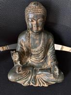 OUD BOEDDHA BEELD OP GONGSHI  STEEN 23/28 HOOG, Ophalen of Verzenden