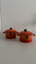 Soufflé bakjes met deksel oranje 2 stuks 10/5cm, Ophalen of Verzenden, Nieuw