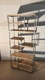 Wandmeubel staal met hout, Huis en Inrichting, Ophalen, Met plank(en), Nieuw, Minder dan 150 cm