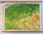 Vintage Schoolkaart België & Luxemburg, Ophalen of Verzenden, Aardrijkskunde
