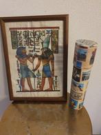 hand geschilderd papirus uit Egypte ISIS godin van de liefde, Antiek en Kunst, Ophalen of Verzenden
