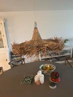 Rieten hanglamp Bohemian Ibiza stijl, Ophalen of Verzenden, Zo goed als nieuw