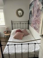 Vintage retro bed twijfelaar met matras op maat, Huis en Inrichting, Slaapkamer | Bedden, 190 cm of minder, Gebruikt, Overige maten