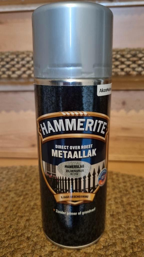 Hammerite Metaallak Hamerslag Spray - Grijs, Doe-het-zelf en Verbouw, Verf, Beits en Lak, Nieuw, Lak, Minder dan 5 liter, Grijs