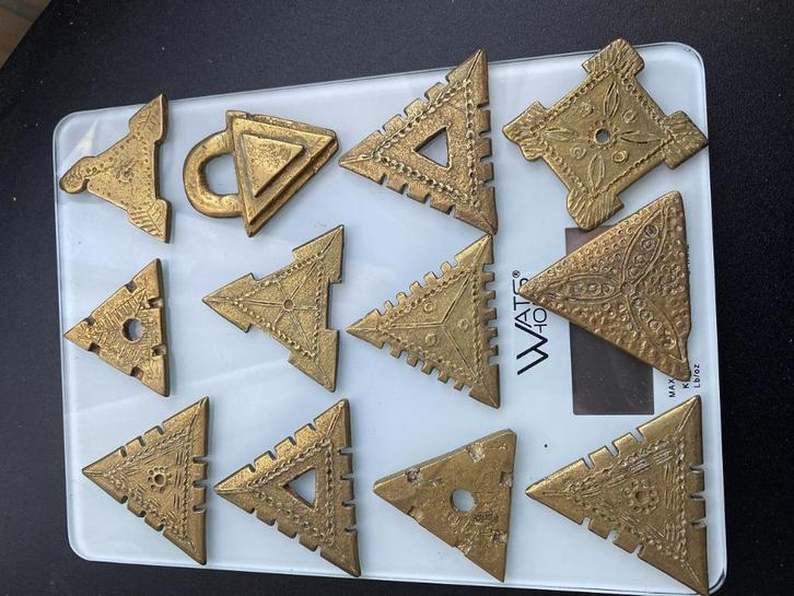 12 Ashanti-goudgewichten 1810 serie 19, Antiek en Kunst, Kunst | Niet-Westerse kunst, Ophalen of Verzenden