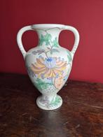 Mooie grote plateel vaas Zuid-Holland Gouda decor MB, Antiek en Kunst, Antiek | Vazen, Ophalen of Verzenden