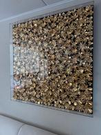 Luxe schilderij goud bloemen – 120x120 cm (Kare Design), Antiek en Kunst, Ophalen