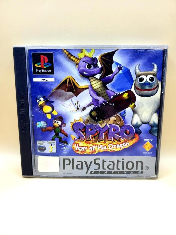 Spyro: Year of the Dragon (Platinum) - PS1, Spelcomputers en Games, Games | Sony PlayStation 1, Zo goed als nieuw, Avontuur en Actie