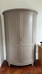 Antieke gebogen mahonie houten linnenkast, Antiek en Kunst, Antiek | Meubels | Kasten, Ophalen of Verzenden