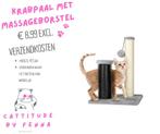 Krabpaal met massageborstel, Dieren en Toebehoren, Ophalen of Verzenden, Nieuw, Krabpaal
