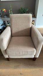Lichtbruine fauteuil (heb er 2), Huis en Inrichting, Ophalen, Gebruikt, Minder dan 75 cm, 50 tot 75 cm