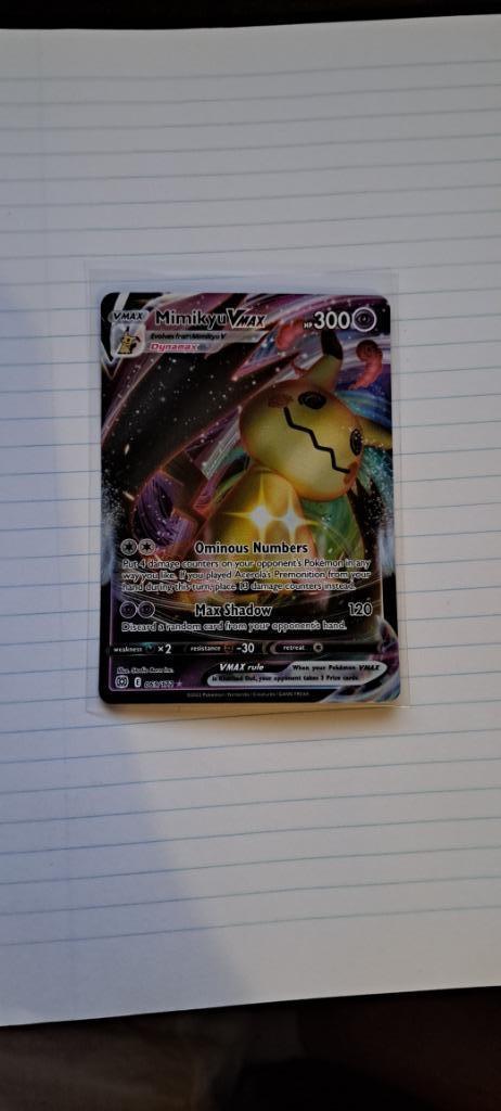Mimikyu VMAX #69, Hobby en Vrije tijd, Verzamelkaartspellen | Pokémon, Nieuw, Losse kaart, Foil, Verzenden