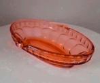 Mooi zwaar vintage roze glas schaal, Ophalen of Verzenden