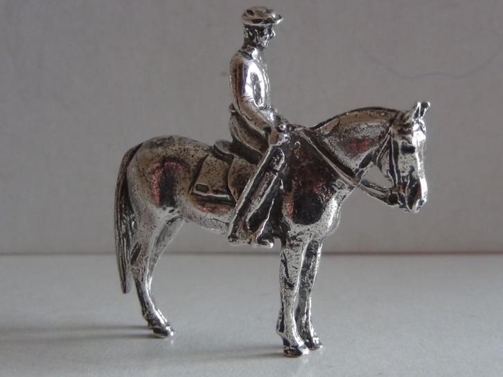 Miniatuur zilver EP73 ruiter te paard zilveren miniaturen, Antiek en Kunst, Antiek | Goud en Zilver, Zilver, Ophalen of Verzenden