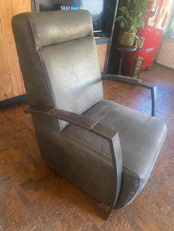 Grijs gemêleerde microleder fauteuil  beschikbaar voor biedingen