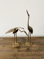 Set van 2 vintage messing brass koperen kraanvogels object, Antiek en Kunst, Ophalen of Verzenden