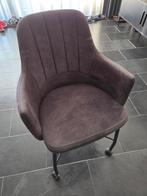 3 Eettafelstoelen Pronto met Wieltjes, Huis en Inrichting, Stoelen, Ophalen, Gebruikt, Drie, Stof