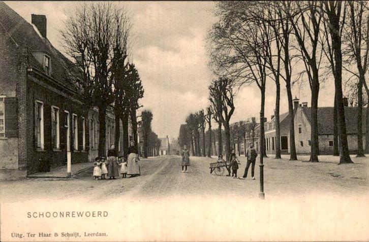 Schoonrewoerd, Verzamelen, Ansichtkaarten | Nederland, Ongelopen, Zuid-Holland, Voor 1920, Ophalen of Verzenden