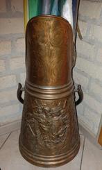 Antieke bronzen kolenkit kolenbak paraplubak ridders, Huis en Inrichting, Woonaccessoires | Paraplubakken, Ophalen of Verzenden