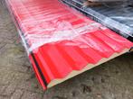 Golf dakpanelen partij rood RAL3000 sandwichpanelen b-keus, Zwart, Nieuw, 15 m² of meer, Metaal