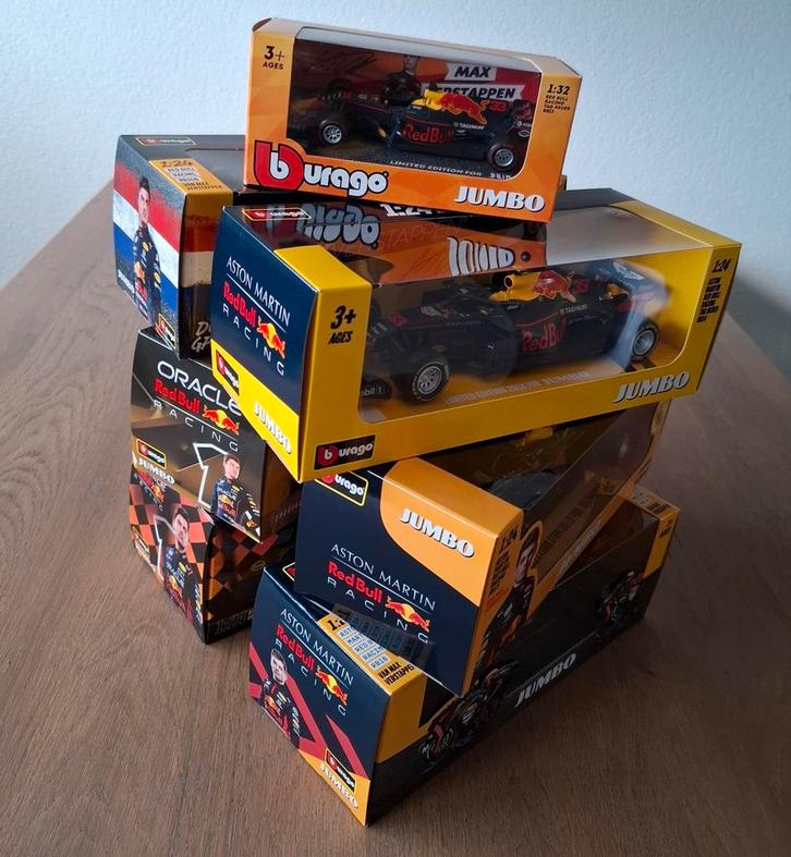 Raceauto's Max Verstappen - Jumbo NIEUW, Hobby en Vrije tijd, Modelauto's | 1:24, Nieuw, Bburago, Ophalen of Verzenden