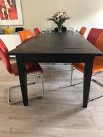 Eettafel met 6 stoelen, Huis en Inrichting, Tafels | Eettafels, 200 cm of meer, 50 tot 100 cm, Gebruikt, Metaal