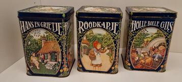 Oude sprookjes blikjes (3 stuks) beschikbaar voor biedingen