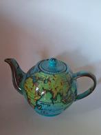 Theepot met wereldkaart., Antiek en Kunst, Antiek | Keramiek en Aardewerk, Ophalen of Verzenden