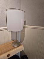 Tafellamp rvs met wit glas, Ophalen, Zo goed als nieuw, Glas, 50 tot 75 cm