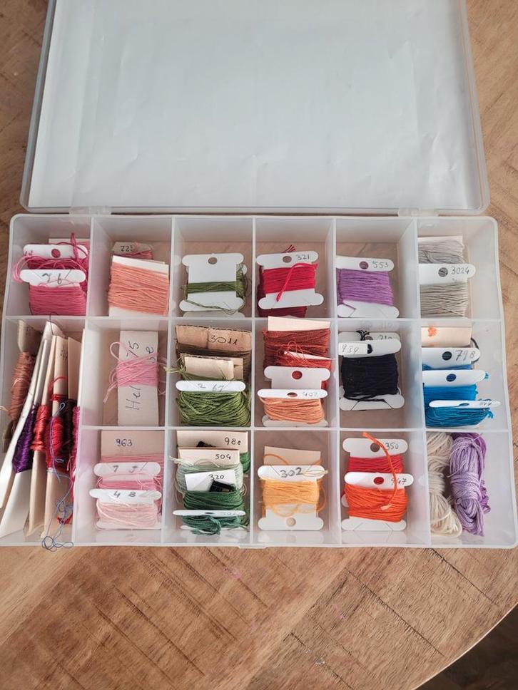 Koffer vol Borduurgaren - Complete Set!, Hobby en Vrije tijd, Naaien en Fournituren, Gebruikt, Garen of Naald(en), Ophalen of Verzenden