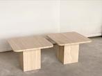 Sidetables | Travertin, Huis en Inrichting, Tafels | Sidetables, 25 tot 50 cm, Ophalen of Verzenden