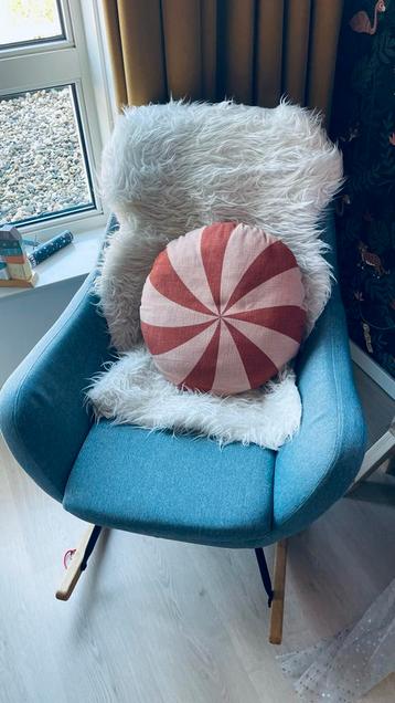 Comfortabele Schommelstoel - Blauw beschikbaar voor biedingen