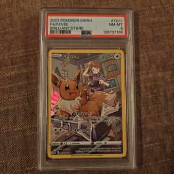 Eevee TG11 PSA 8 - Brilliant Stars beschikbaar voor biedingen