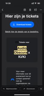 Audio obscura x ki/ki 1 ticket, Eén persoon