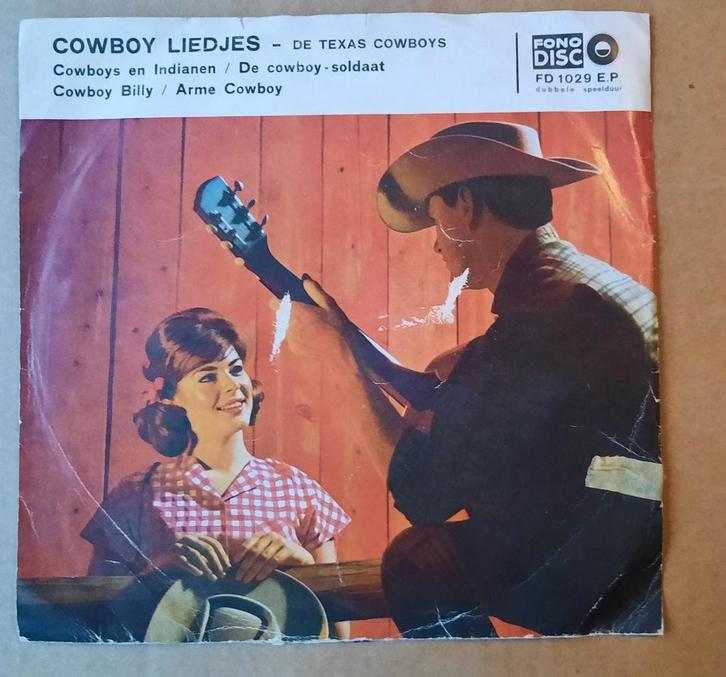 De texas cowboy - cowboy liedjes  ep singel, Cd's en Dvd's, Vinyl | Nederlandstalig, Gebruikt, Levenslied of Smartlap, Overige formaten