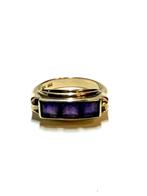 8k gouden ring met amethist, Sieraden, Tassen en Uiterlijk, Ringen, 18 tot 19, -, -, Ophalen of Verzenden